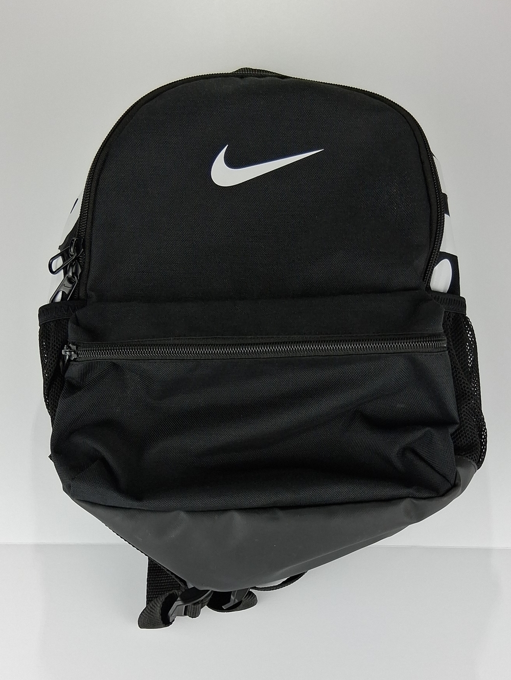 Kids Nike Brasilia JDI Backpack Black With Logo Side Pouches And 2 Compartments